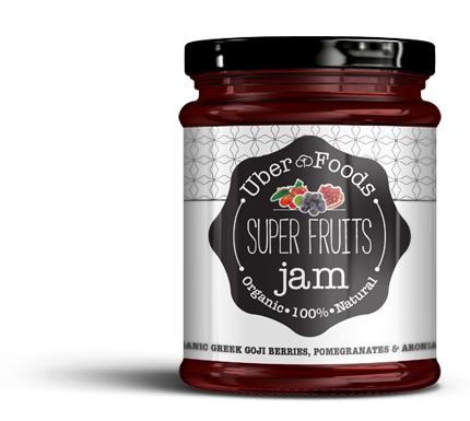 Uber Foods - Certified Organic Goji Berries-Aronia Berries-Pomegranate Jam